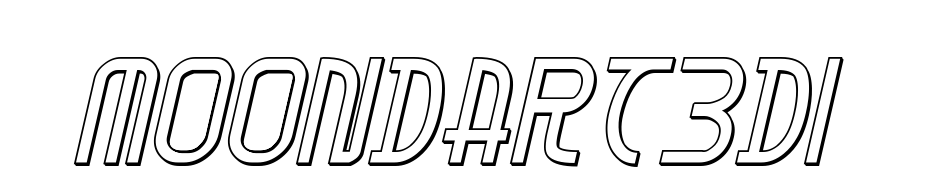 Moon Dart 3D Italic Yazı tipi ücretsiz indir